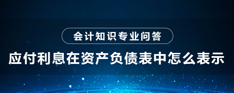 应付利息在资产负债表中怎么表示