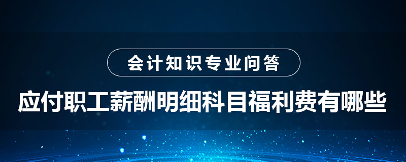 應(yīng)付職工薪酬明細(xì)科目福利費(fèi)有哪些