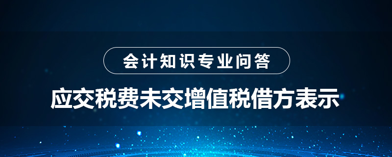 应交税费未交增值税借方表示什么