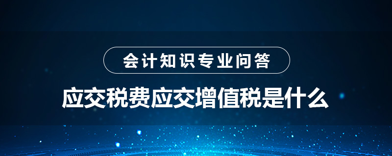 應(yīng)交稅費應(yīng)交增值稅是什么