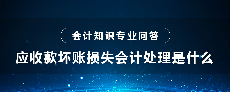 應收款壞賬損失會計處理是什么