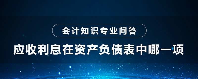 應(yīng)收利息在資產(chǎn)負(fù)債表中哪一項(xiàng)