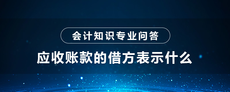 应收账款的借方表示什么