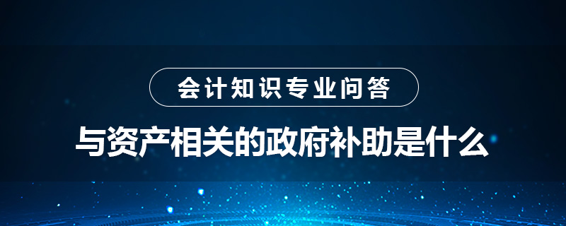 與資產相關的政府補助是什么