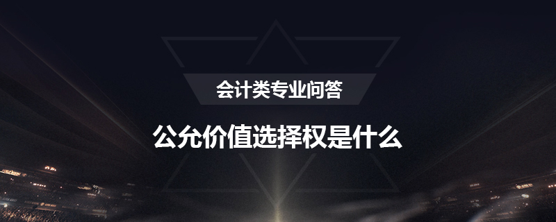 公允价值选择权是什么