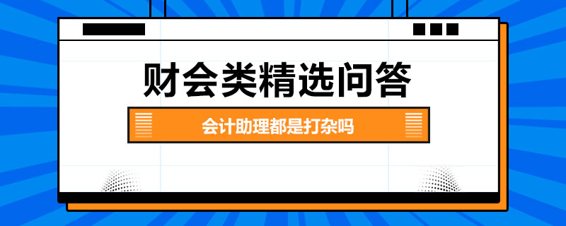 會(huì)計(jì)助理都是打雜嗎