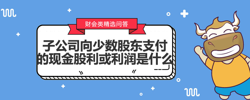 子公司向少數(shù)股東支付的現(xiàn)金股利或利潤是什么