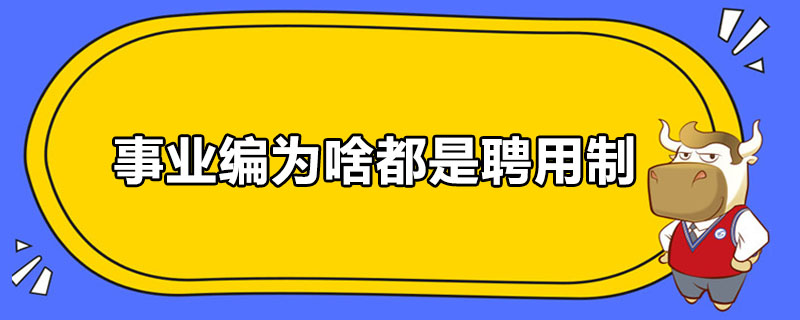 事业编为啥都是聘用制