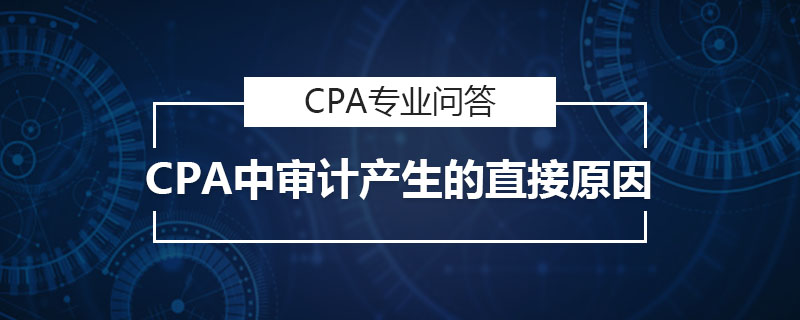 注册会计师中审计产生的直接原因