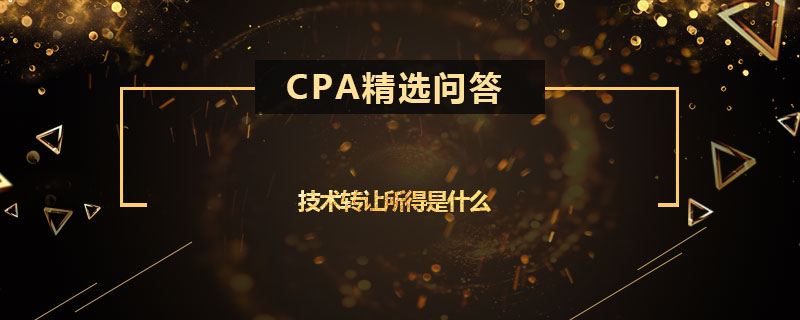 技术转让所得是什么