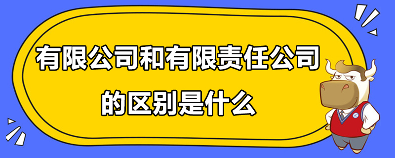 有限公司和有限责任公司的区别是什么