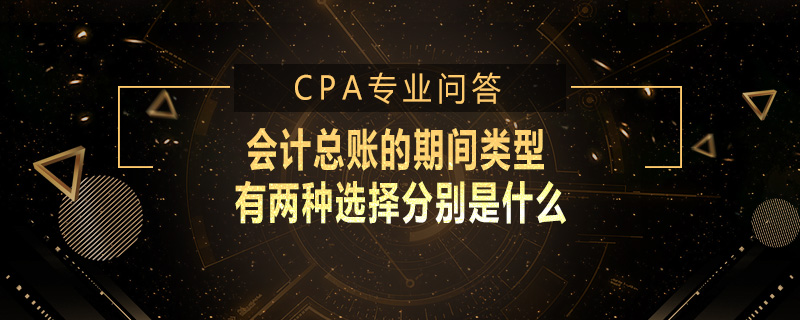 会计总账的期间类型有两种选择分别是什么